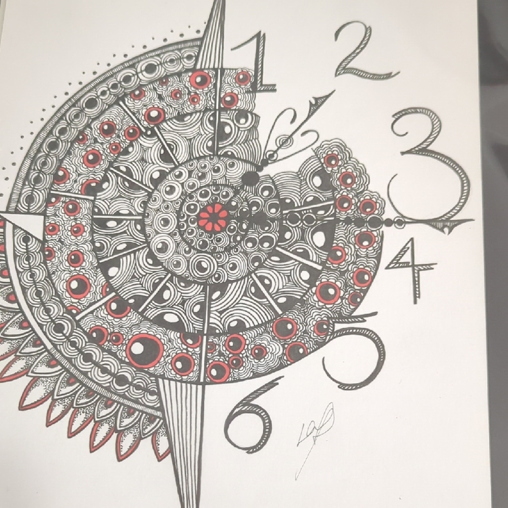 Abstract Black and Red Art Print